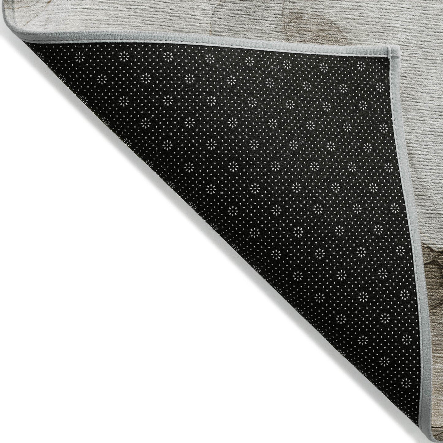 8' Round Brown Round Abstract Washable Non Skid Indoor Outdoor Area Rug