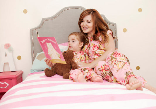 Pink Floral Mommy Baby Matching Pajama Sets