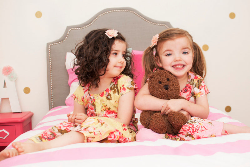 Pink Floral Mommy Baby Matching Pajama Sets