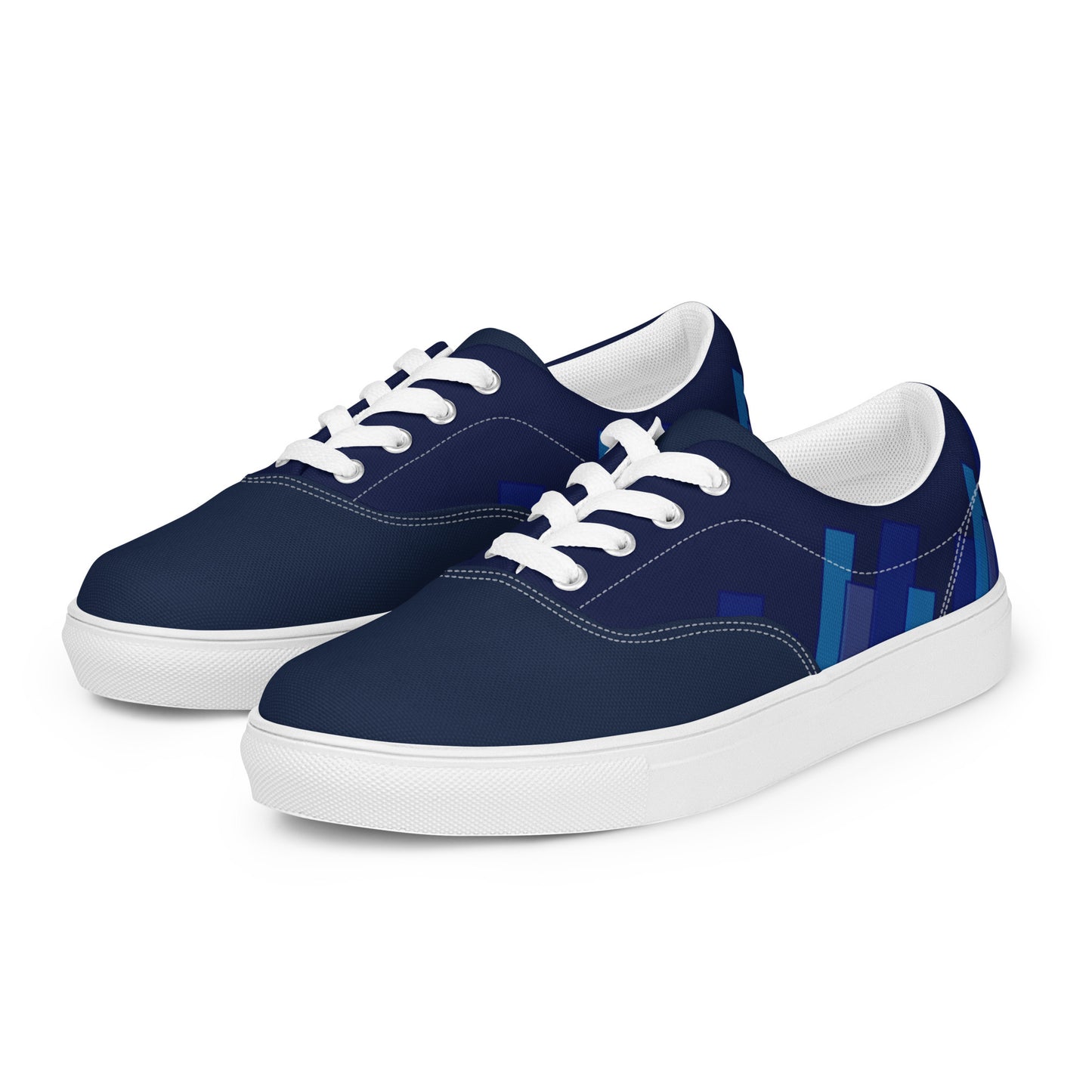 Vizzi - Women's Lace-Up Canvas Shoes - 03 Blues
