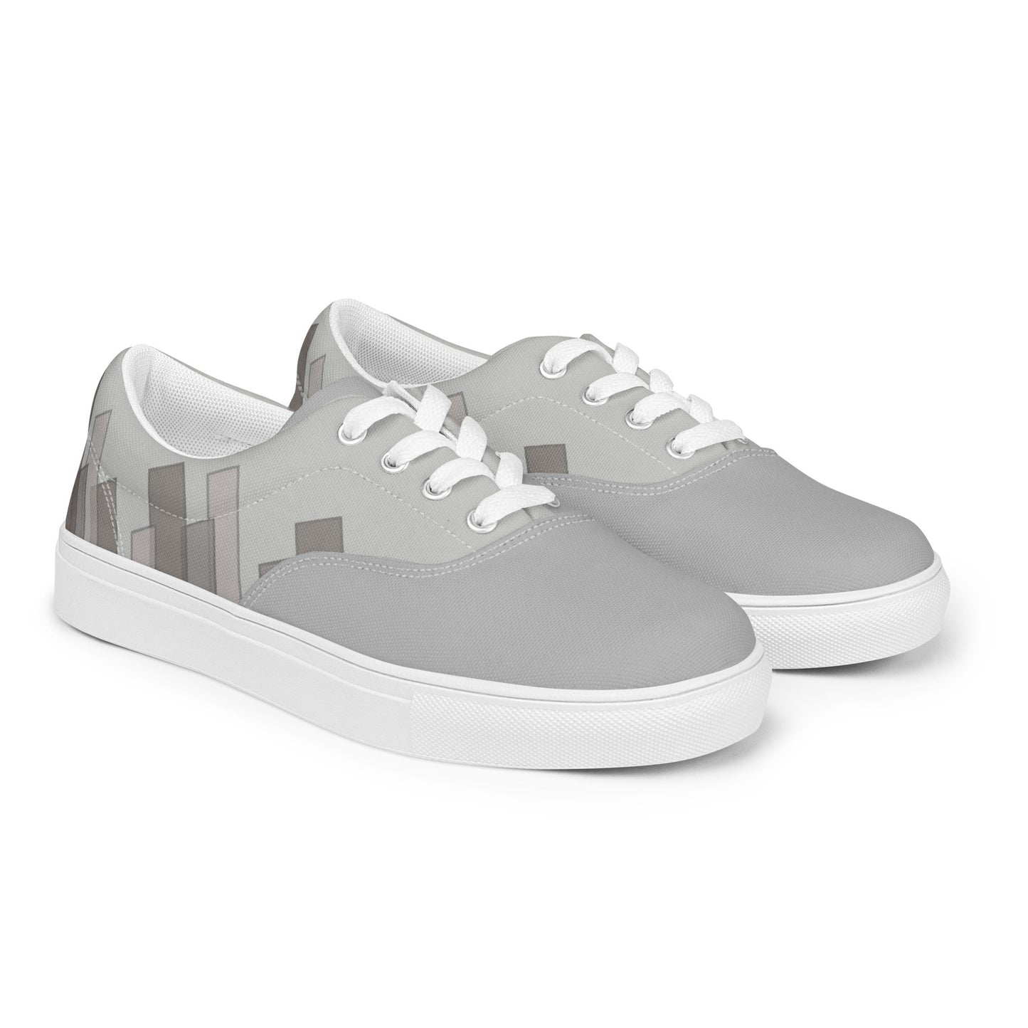 Vizzi - Women's Lace-Up Canvas Shoes - 01 Grey