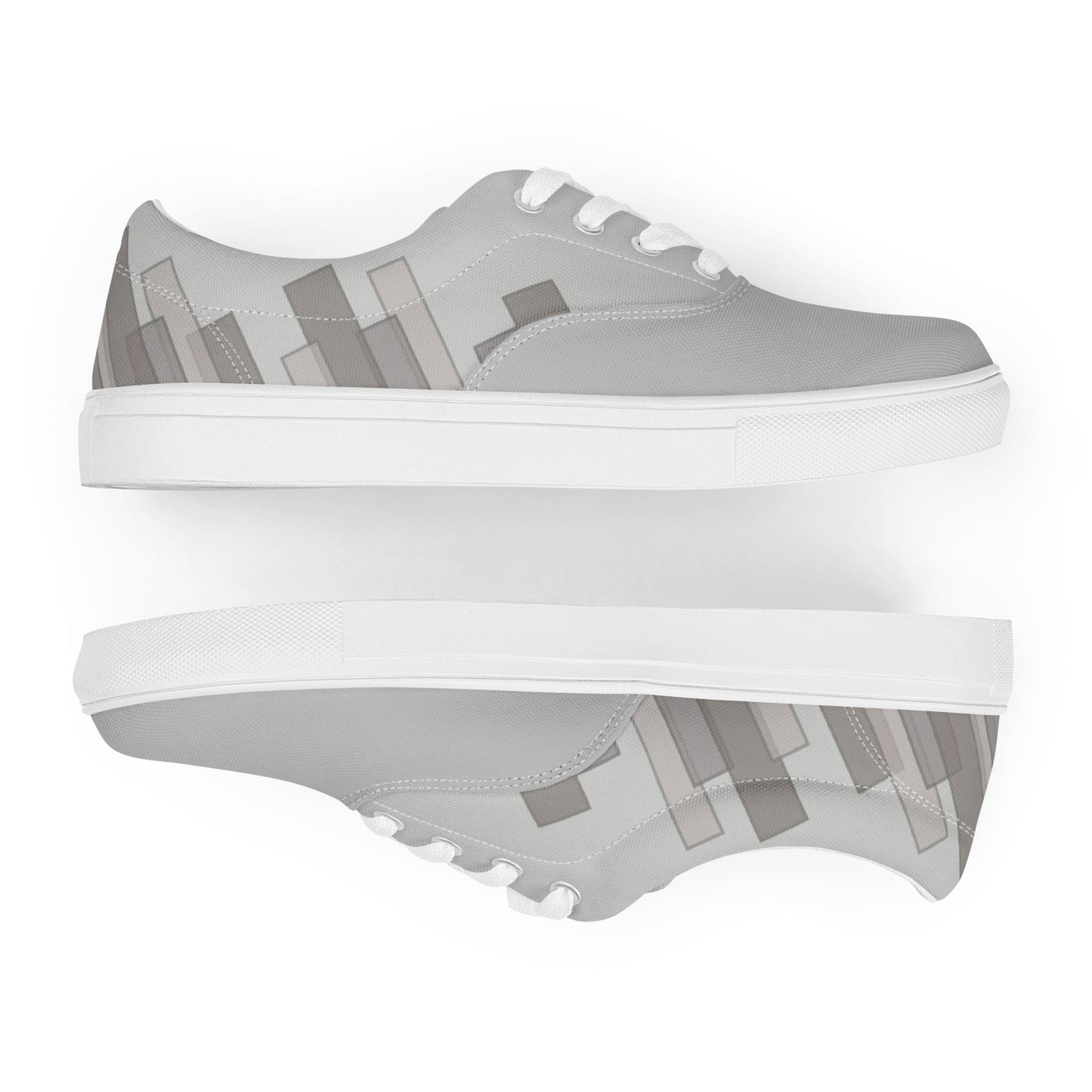 Vizzi - Women's Lace-Up Canvas Shoes - 01 Grey