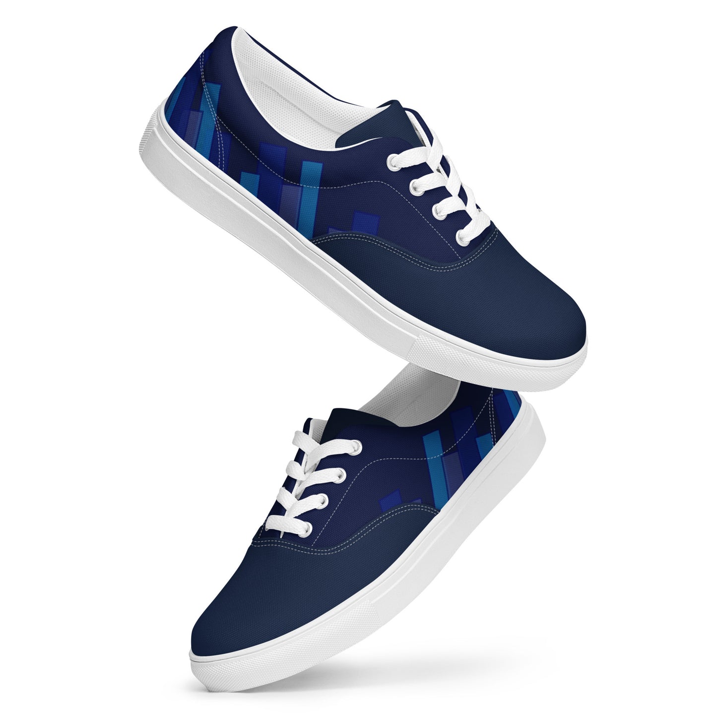 Vizzi - Women's Lace-Up Canvas Shoes - 03 Blues