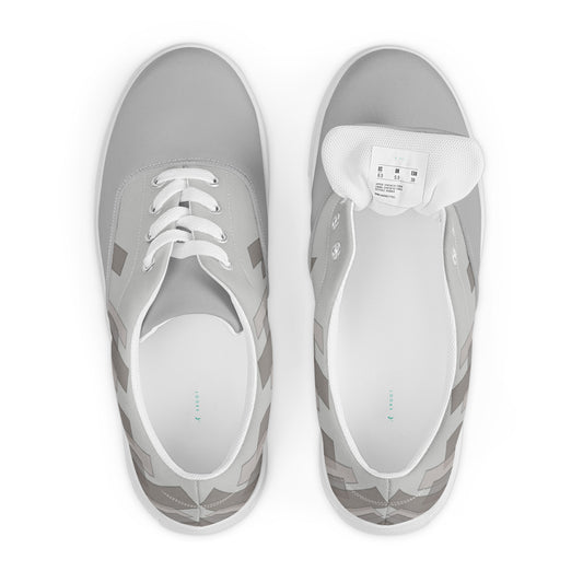 Vizzi - Women's Lace-Up Canvas Shoes - 01 Grey