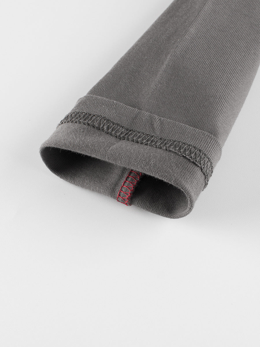 Autumn Arrival Kids Girls Cartoon Print Crew Neck Long Sleeves Color Patchwork Shirt