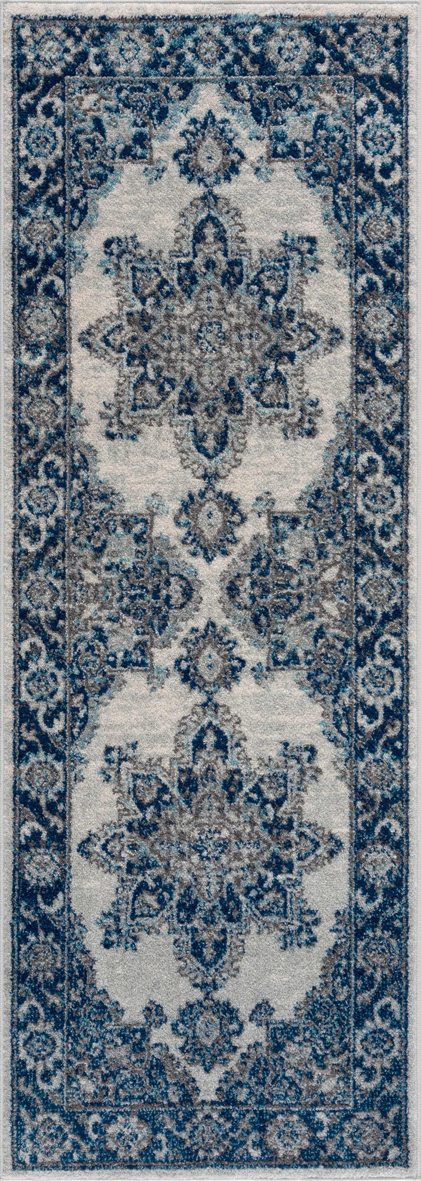 Istanbul Medallion Blue Area Rug - Clearance